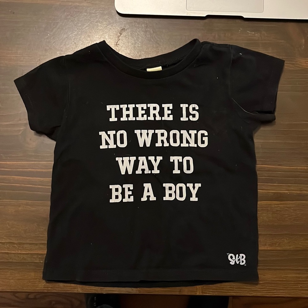 18m T-shirt. “THERE IS NO WRONG WAY TO BE A BOY”